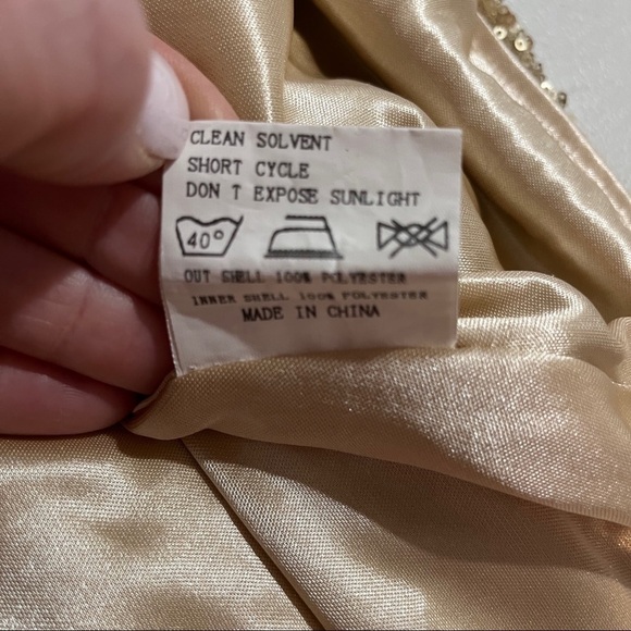 Revelry Starla Sequin Dress One Shoulder Gold Size 8 Bridesmaid Prom 2436 R - Picture 12 of 13